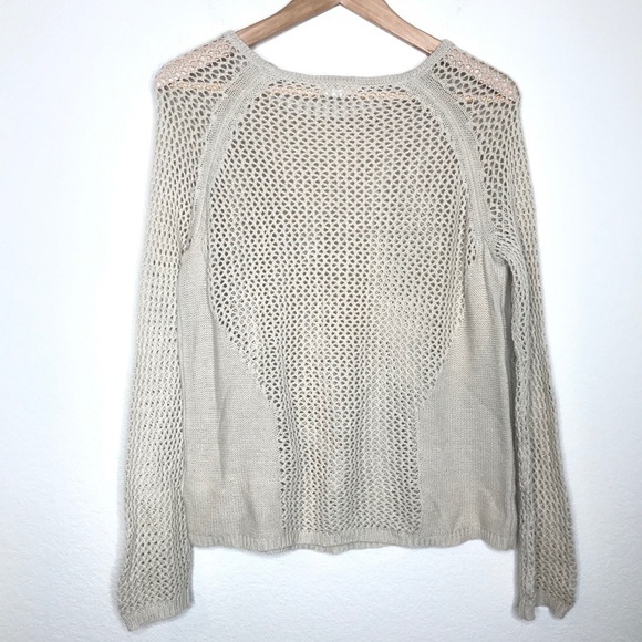 Silence + noise cream open weave sweater Small - Picture 5 of 11
